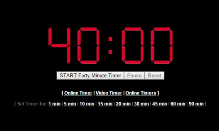 40 minute timer